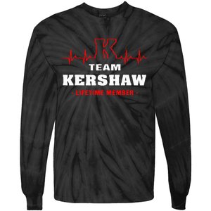 Team Kershaw Lifetime Member Proud Family Surname Kershaw Tie-Dye Long Sleeve Shirt