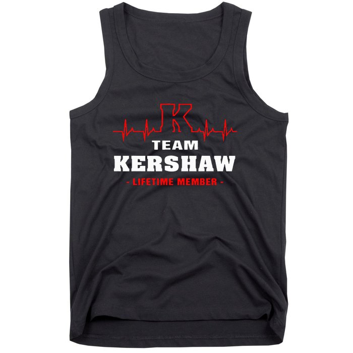 Team Kershaw Lifetime Member Proud Family Surname Kershaw Tank Top