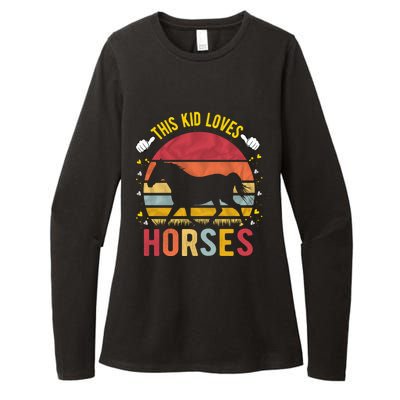 This Kid Loves Horses Boys And Girls Horse Gift Meaningful Gift Womens CVC Long Sleeve Shirt