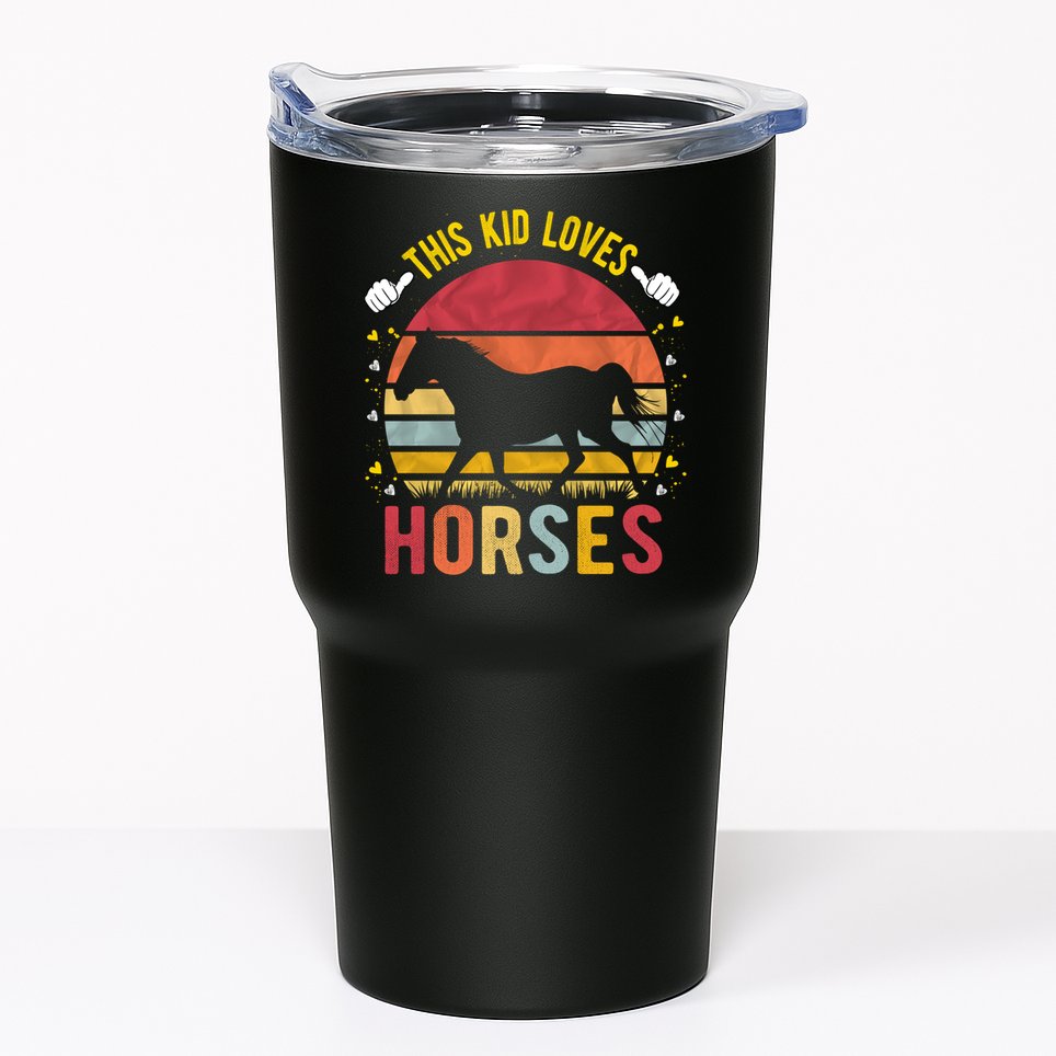 This Kid Loves Horses Boys And Girls Horse Gift Meaningful Gift Tumbler