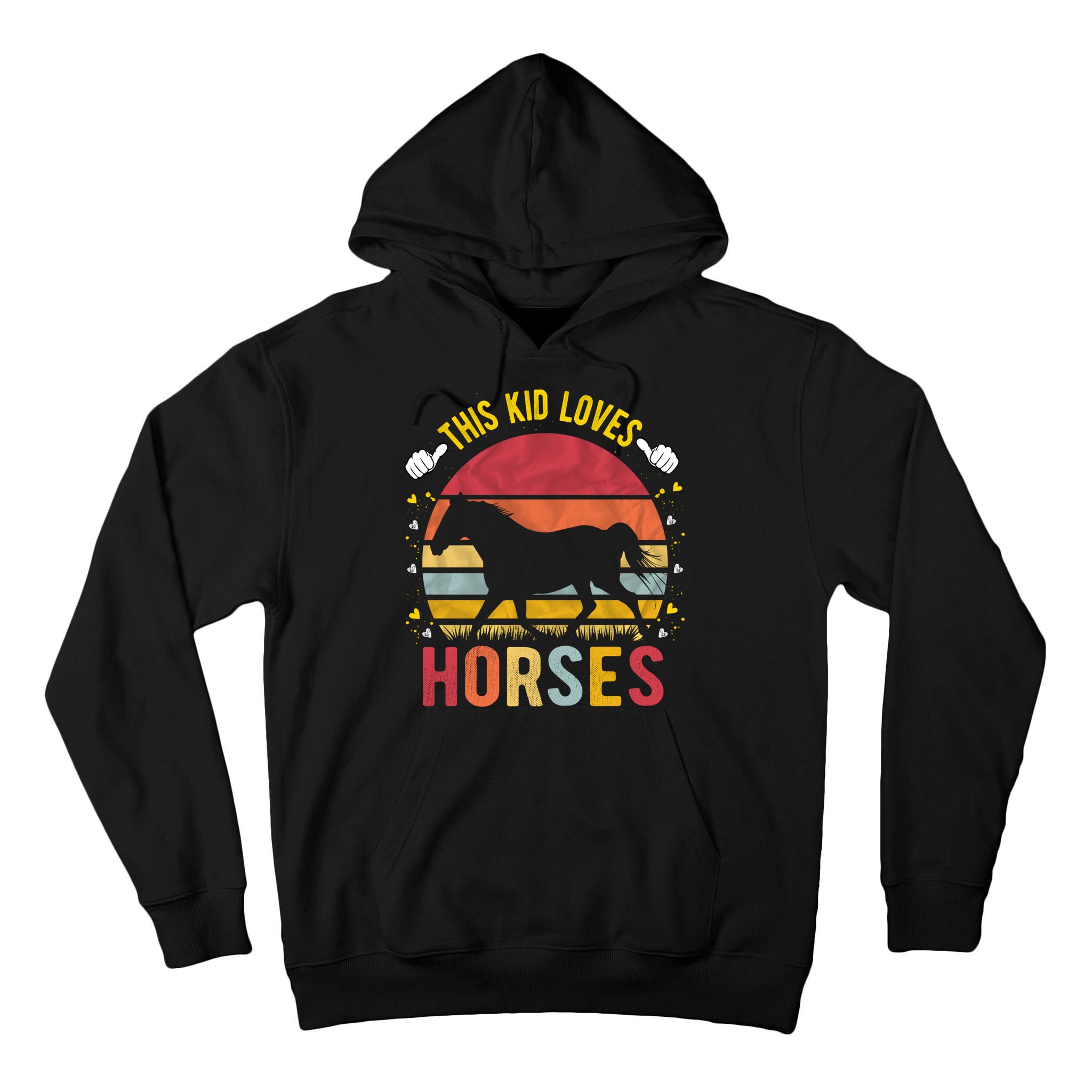 This Kid Loves Horses Boys And Girls Horse Gift Meaningful Gift Tall Hoodie