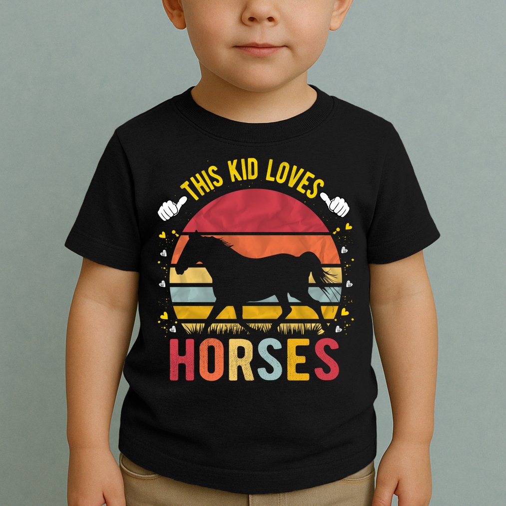 This Kid Loves Horses Boys And Girls Horse Gift Meaningful Gift Toddler T-Shirt