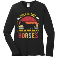 This Kid Loves Horses Boys And Girls Horse Gift Meaningful Gift Ladies Long Sleeve Shirt