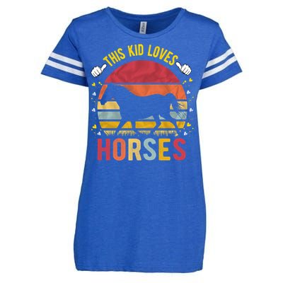 This Kid Loves Horses Boys And Girls Horse Gift Meaningful Gift Enza Ladies Jersey Football T-Shirt