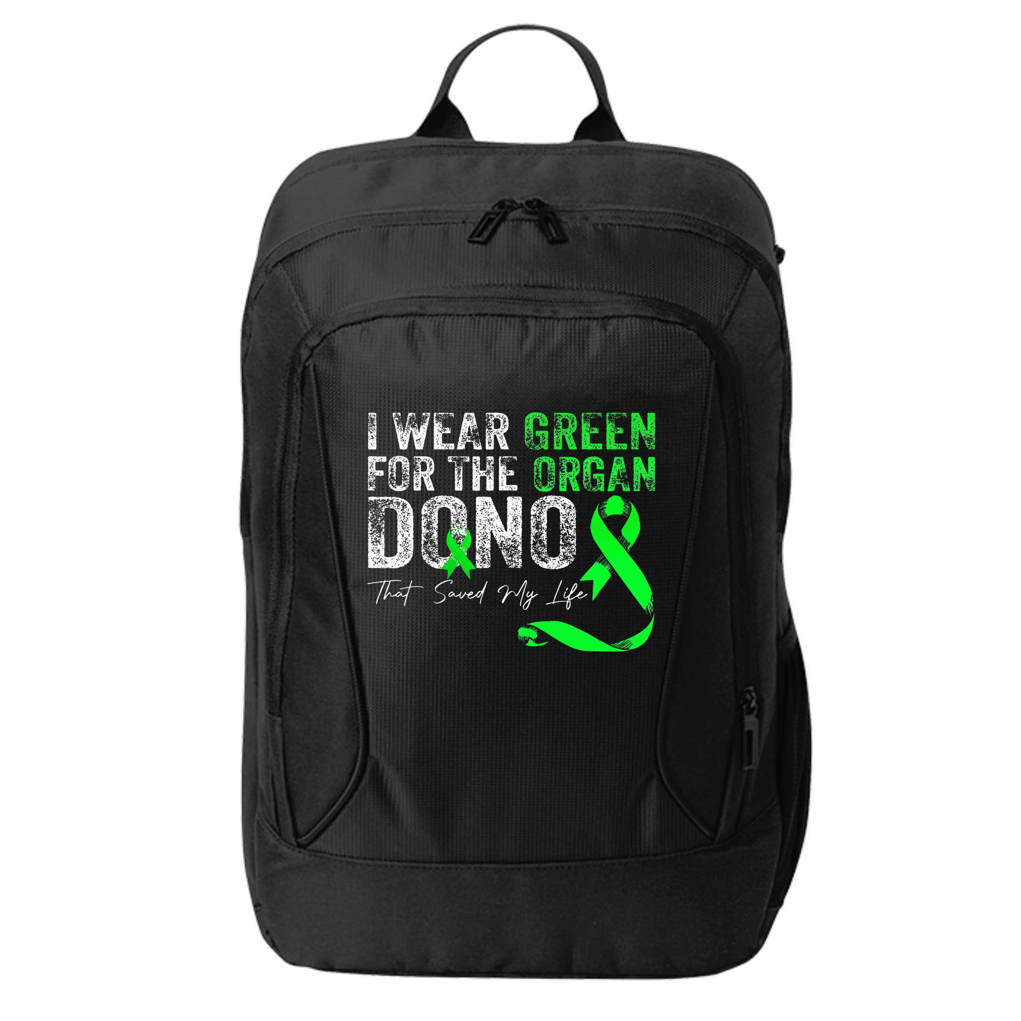 Transplant Kidney Liver Surgery Green For The Organ Donor City Backpack