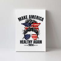 Trump Kennedy Make America Healthy Again Messy Bun Us Flag Canvas