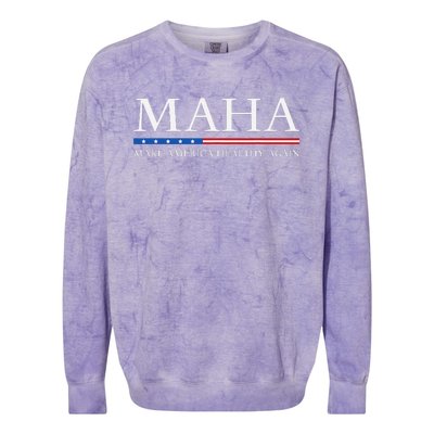 Trump Kennedy Maha Make America Healthy Again 2024 Colorblast Crewneck Sweatshirt