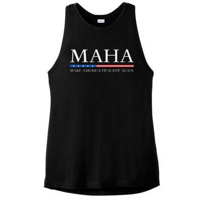 Trump Kennedy Maha Make America Healthy Again 2024 Ladies PosiCharge Tri-Blend Wicking Tank