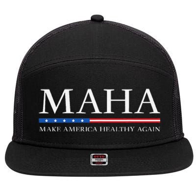 Trump Kennedy Maha Make America Healthy Again 2024 7 Panel Mesh Trucker Snapback Hat