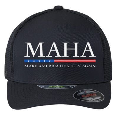 Trump Kennedy Maha Make America Healthy Again 2024 Flexfit Unipanel Trucker Cap