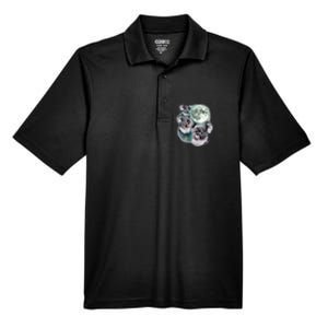 Three Koala Moon Cute Quirky Meme Howling Wildlife Koala Men's Origin Performance Pique Polo