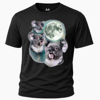 Three Koala Moon Cute Quirky Meme Howling Wildlife Koala Cooling Performance Crew T-Shirt