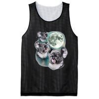 Three Koala Moon Cute Quirky Meme Howling Wildlife Koala Mesh Reversible Basketball Jersey Tank