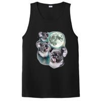 Three Koala Moon Cute Quirky Meme Howling Wildlife Koala PosiCharge Competitor Tank