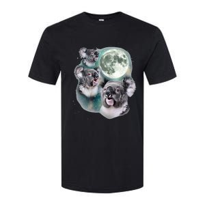 Three Koala Moon Cute Quirky Meme Howling Wildlife Koala Softstyle CVC T-Shirt