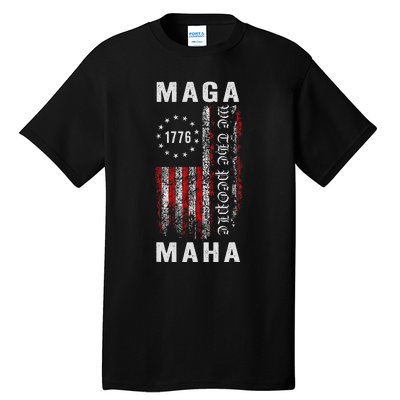 Trump Kennedy Maga Maha 2024 Flag Tall T-Shirt