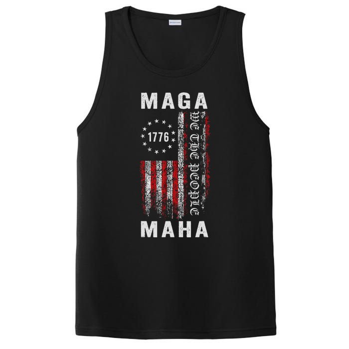 Trump Kennedy Maga Maha 2024 Flag PosiCharge Competitor Tank