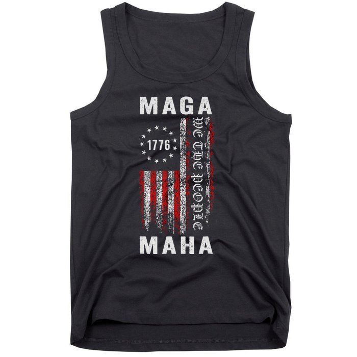 Trump Kennedy Maga Maha 2024 Flag Tank Top