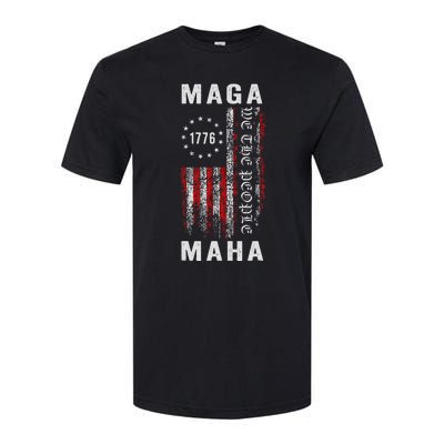 Trump Kennedy Maga Maha 2024 Flag Softstyle CVC T-Shirt