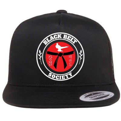 Tkd Korean Martial Arts Tae Kwon Do Fighter Black Belt Funny Gift Flat Bill Trucker Hat