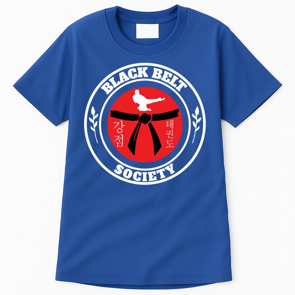 Tkd Korean Martial Arts Tae Kwon Do Fighter Black Belt Funny Gift Tall T-Shirt