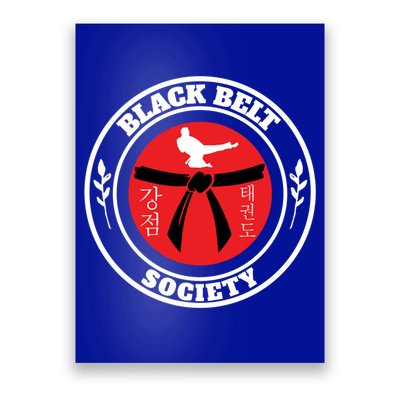 Tkd Korean Martial Arts Tae Kwon Do Fighter Black Belt Funny Gift Poster
