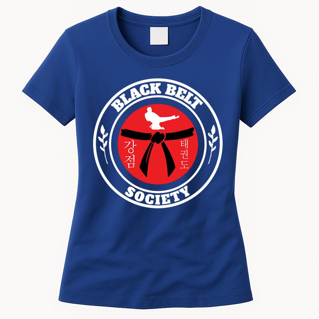 Tkd Korean Martial Arts Tae Kwon Do Fighter Black Belt Funny Gift Womens T-Shirt