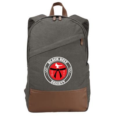 Tkd Korean Martial Arts Tae Kwon Do Fighter Black Belt Funny Gift Cotton Canvas Backpack