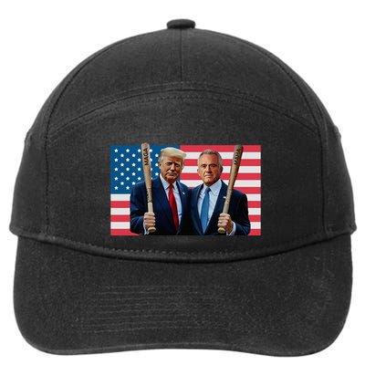 Trump Kennedy Maga Maha Baseball Bat Usa Flag 7-Panel Snapback Hat