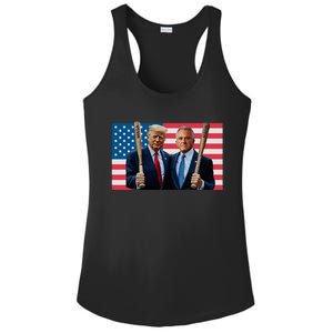 Trump Kennedy Maga Maha Baseball Bat Usa Flag Ladies PosiCharge Competitor Racerback Tank