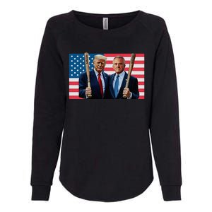 Trump Kennedy Maga Maha Baseball Bat Usa Flag Womens California Wash Sweatshirt