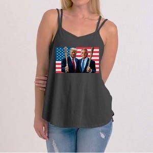 Trump Kennedy Maga Maha Baseball Bat Usa Flag Women's Strappy Tank