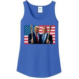 Trump Kennedy Maga Maha Baseball Bat Usa Flag Ladies Essential Tank