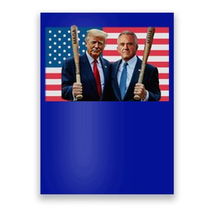 Trump Kennedy Maga Maha Baseball Bat Usa Flag Poster