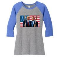 Trump Kennedy Maga Maha Baseball Bat Usa Flag Women's Tri-Blend 3/4-Sleeve Raglan Shirt