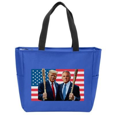 Trump Kennedy Maga Maha Baseball Bat Usa Flag Zip Tote Bag