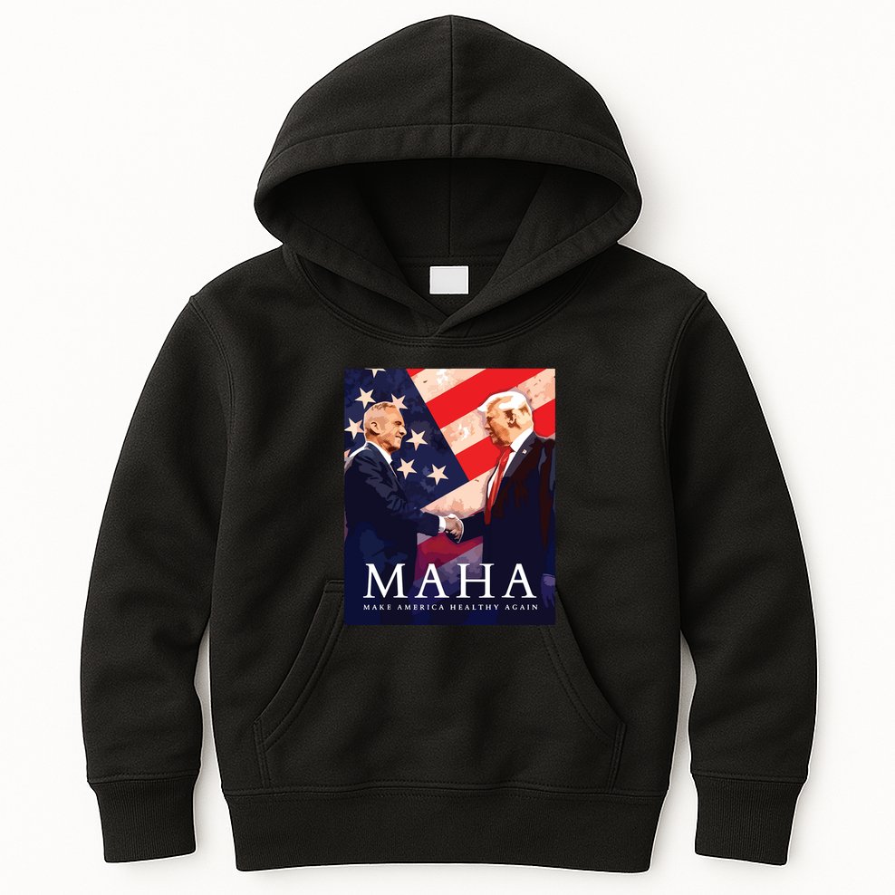 Trump Kennedy Make America Healthy Again Kids Hoodie