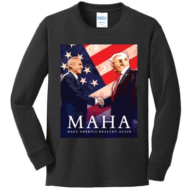 Trump Kennedy Make America Healthy Again Kids Long Sleeve Shirt