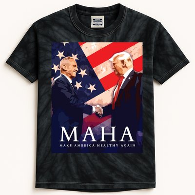 Trump Kennedy Make America Healthy Again Kids Tie-Dye T-Shirt