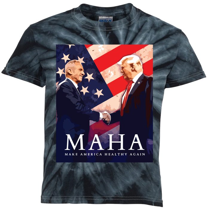 Trump Kennedy Make America Healthy Again Kids Tie-Dye T-Shirt