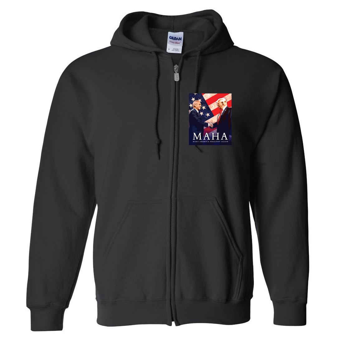 Trump Kennedy Make America Healthy Again Full Zip Hoodie