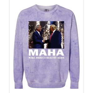 Trump Kennedy Make America Healthy Again Colorblast Crewneck Sweatshirt