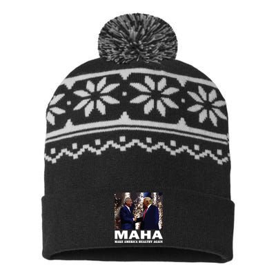 Trump Kennedy Make America Healthy Again USA-Made Snowflake Beanie