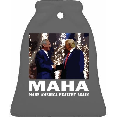 Trump Kennedy Make America Healthy Again Ceramic Bell Ornament