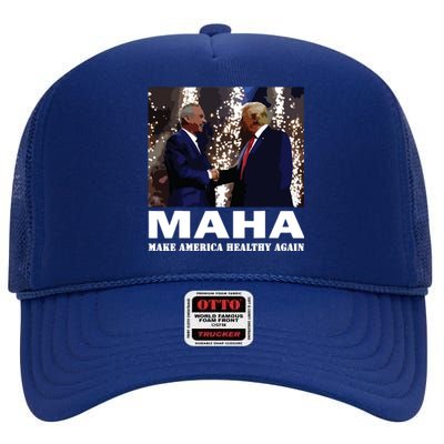 Trump Kennedy Make America Healthy Again High Crown Mesh Back Trucker Hat