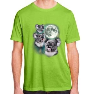 Three Koala Moon Cute Quirky Meme Howling Wildlife Koala Adult ChromaSoft Performance T-Shirt