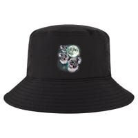 Three Koala Moon Cute Quirky Meme Howling Wildlife Koala Cool Comfort Performance Bucket Hat
