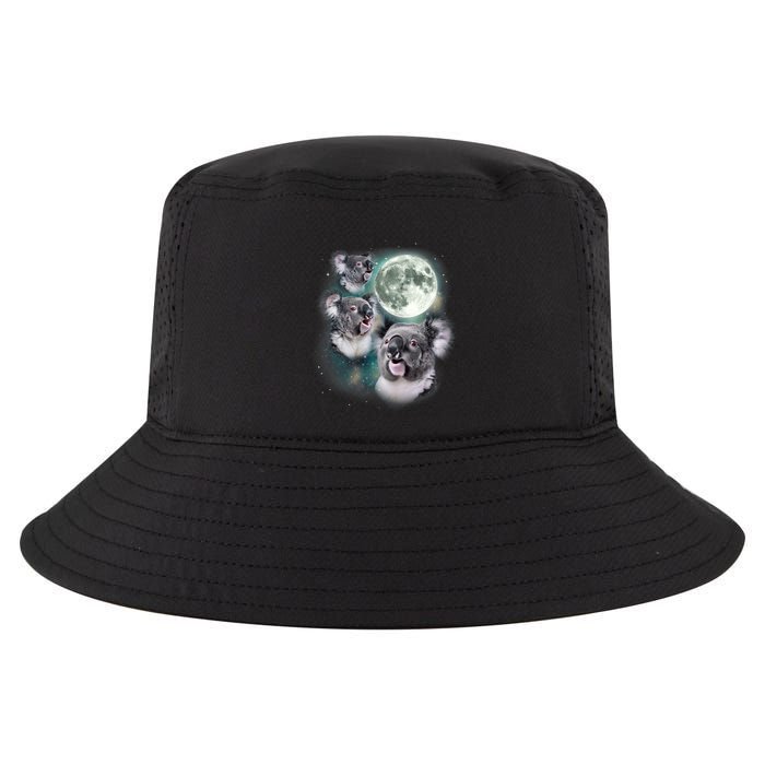 Three Koala Moon Cute Quirky Meme Howling Wildlife Koala Cool Comfort Performance Bucket Hat