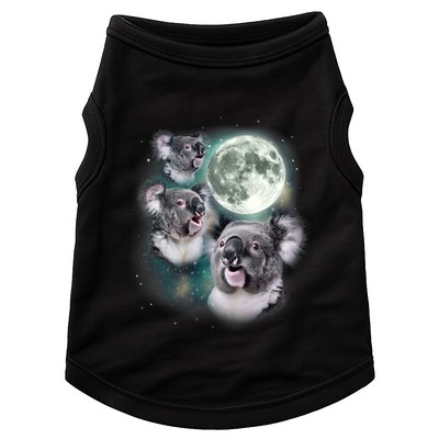Three Koala Moon Cute Quirky Meme Howling Wildlife Koala Doggie Tank