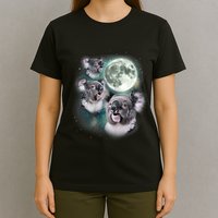 Three Koala Moon Cute Quirky Meme Howling Wildlife Koala T-Shirt